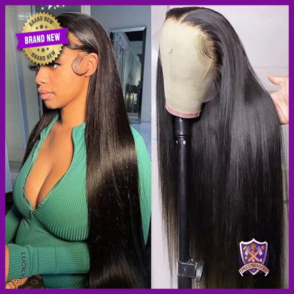 13x4 Straight Lace Front Wig Human Hair 200% Density 26 Inch Glueless main image 4